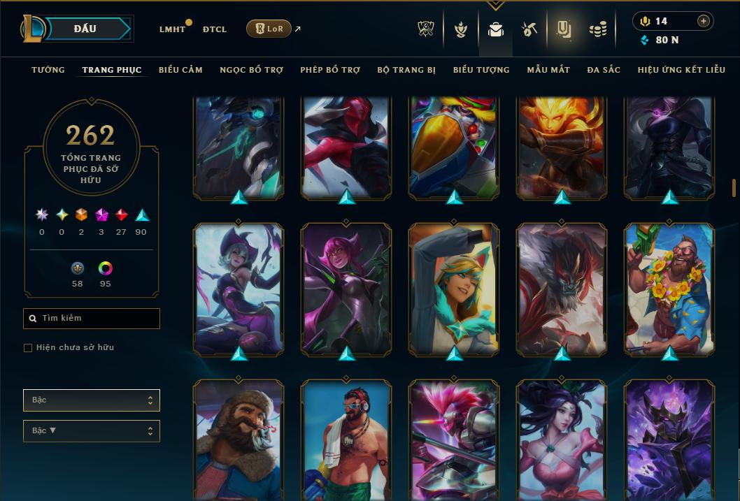 Hình ảnh chi tiết tài khoản LMHT mã số 181294 - Shop LMHT