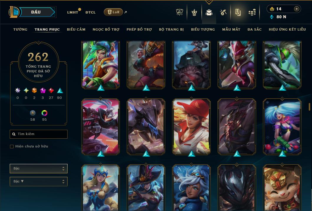 Hình ảnh chi tiết tài khoản LMHT mã số 181294 - Shop LMHT