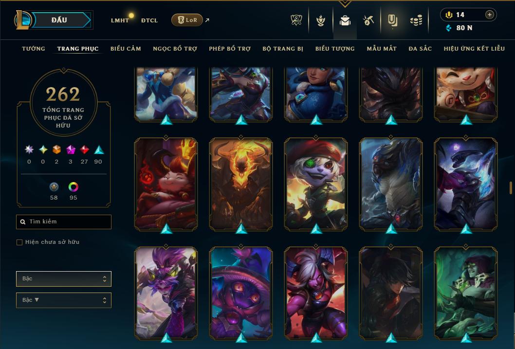 Hình ảnh chi tiết tài khoản LMHT mã số 181294 - Shop LMHT