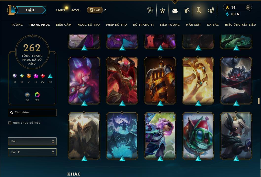 Hình ảnh chi tiết tài khoản LMHT mã số 181294 - Shop LMHT