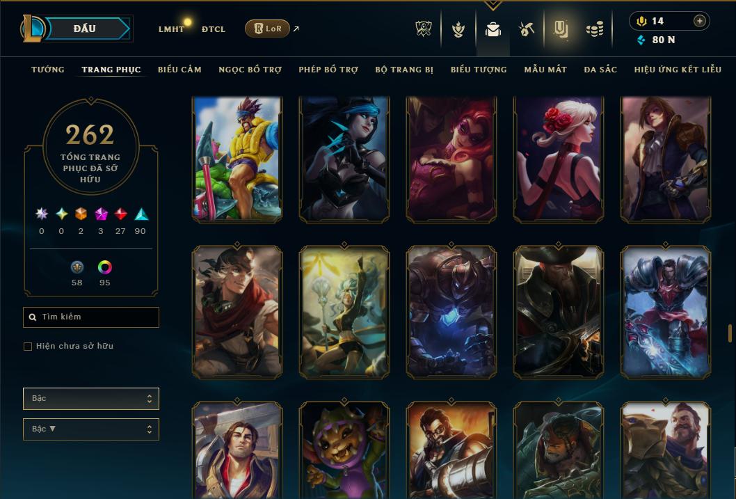 Hình ảnh chi tiết tài khoản LMHT mã số 181294 - Shop LMHT