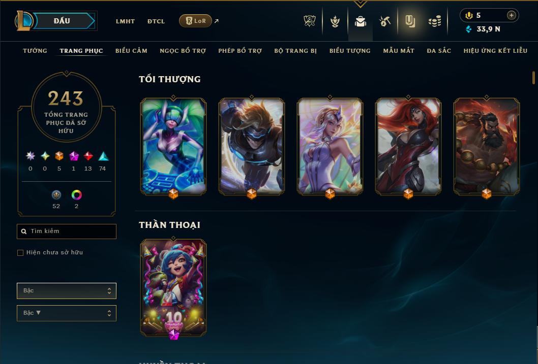 Hình ảnh chi tiết tài khoản LMHT mã số 181316 - Shop LMHT