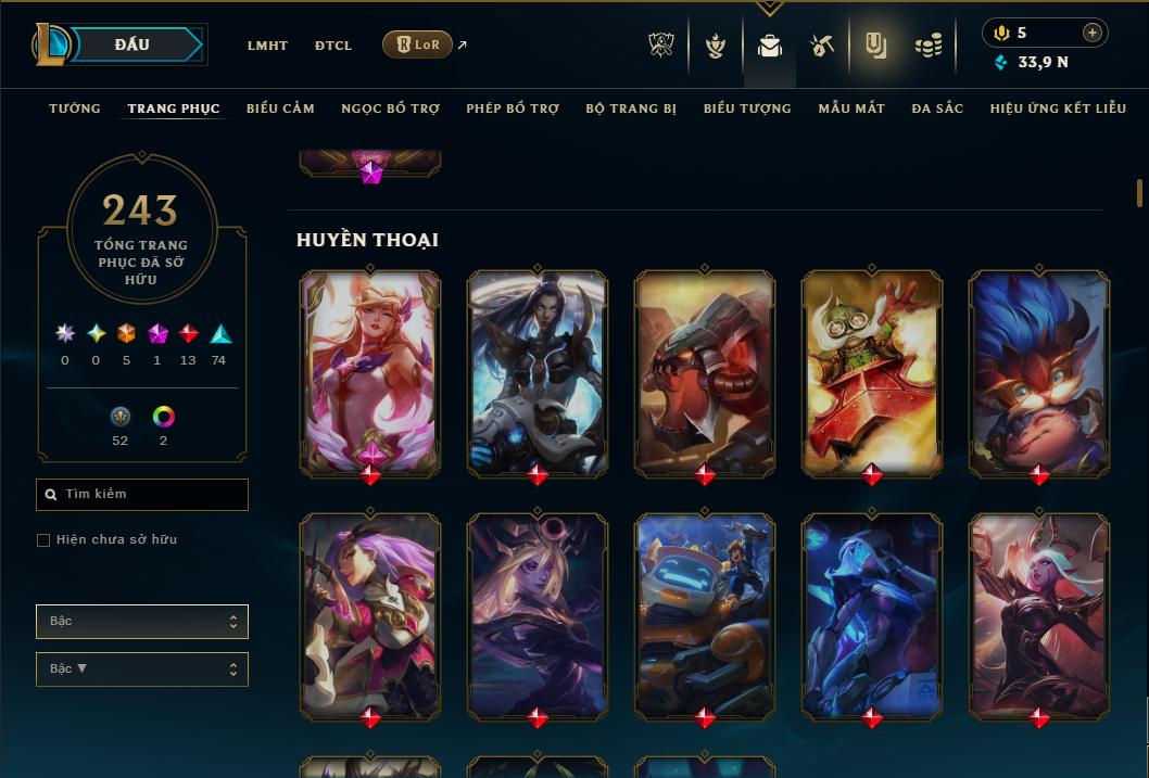 Hình ảnh chi tiết tài khoản LMHT mã số 181316 - Shop LMHT