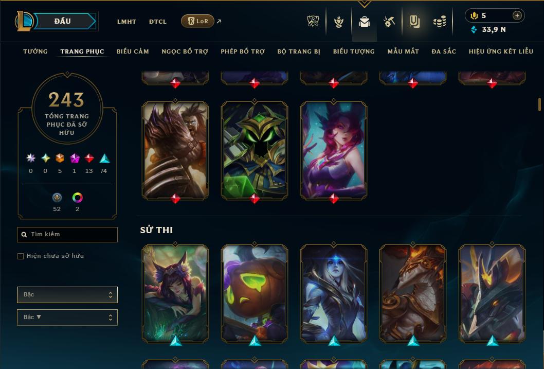 Hình ảnh chi tiết tài khoản LMHT mã số 181316 - Shop LMHT