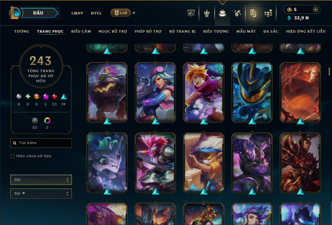 Hình ảnh chi tiết tài khoản LMHT mã số 181316 - Shop LMHT