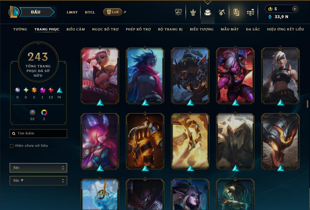 Hình ảnh chi tiết tài khoản LMHT mã số 181316 - Shop LMHT