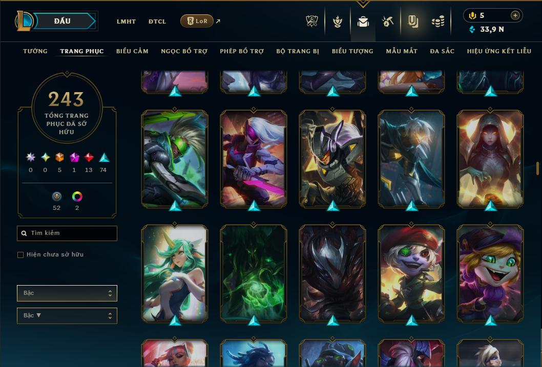 Hình ảnh chi tiết tài khoản LMHT mã số 181316 - Shop LMHT