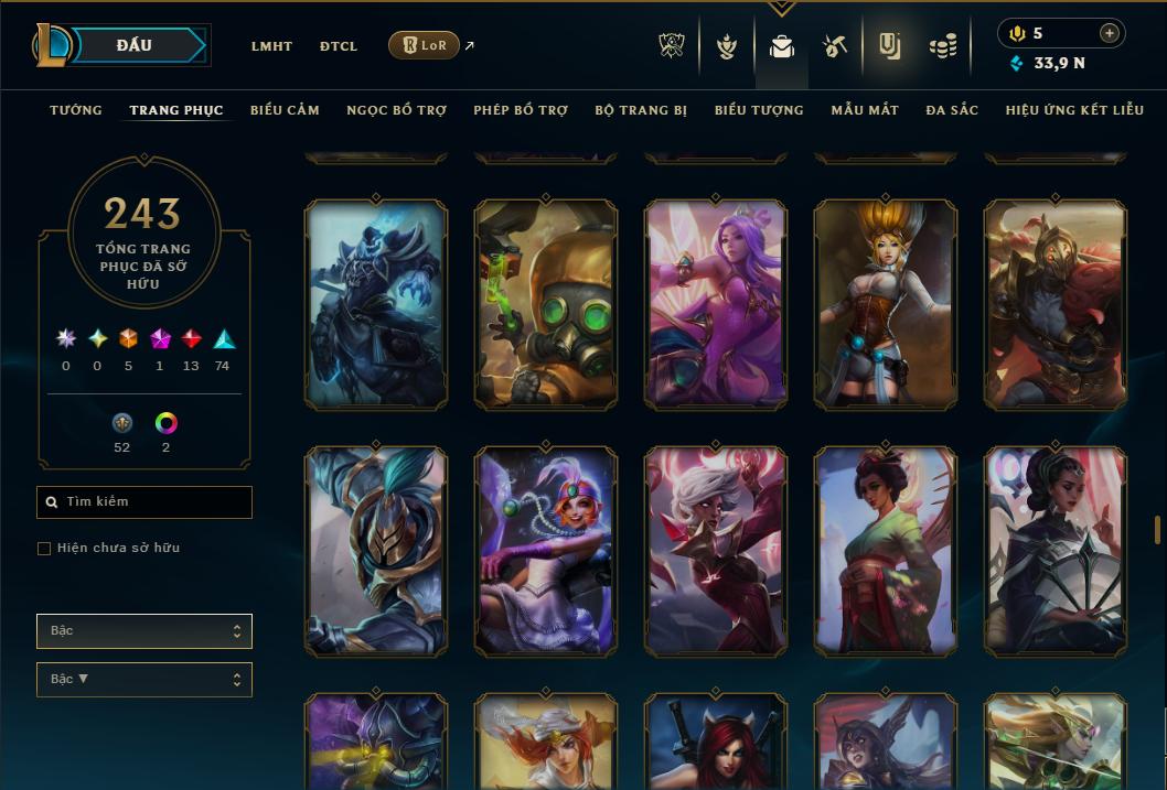 Hình ảnh chi tiết tài khoản LMHT mã số 181316 - Shop LMHT