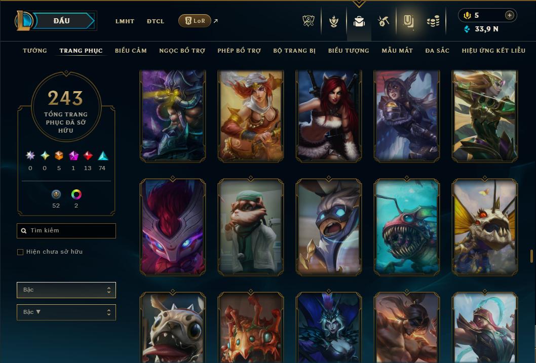 Hình ảnh chi tiết tài khoản LMHT mã số 181316 - Shop LMHT