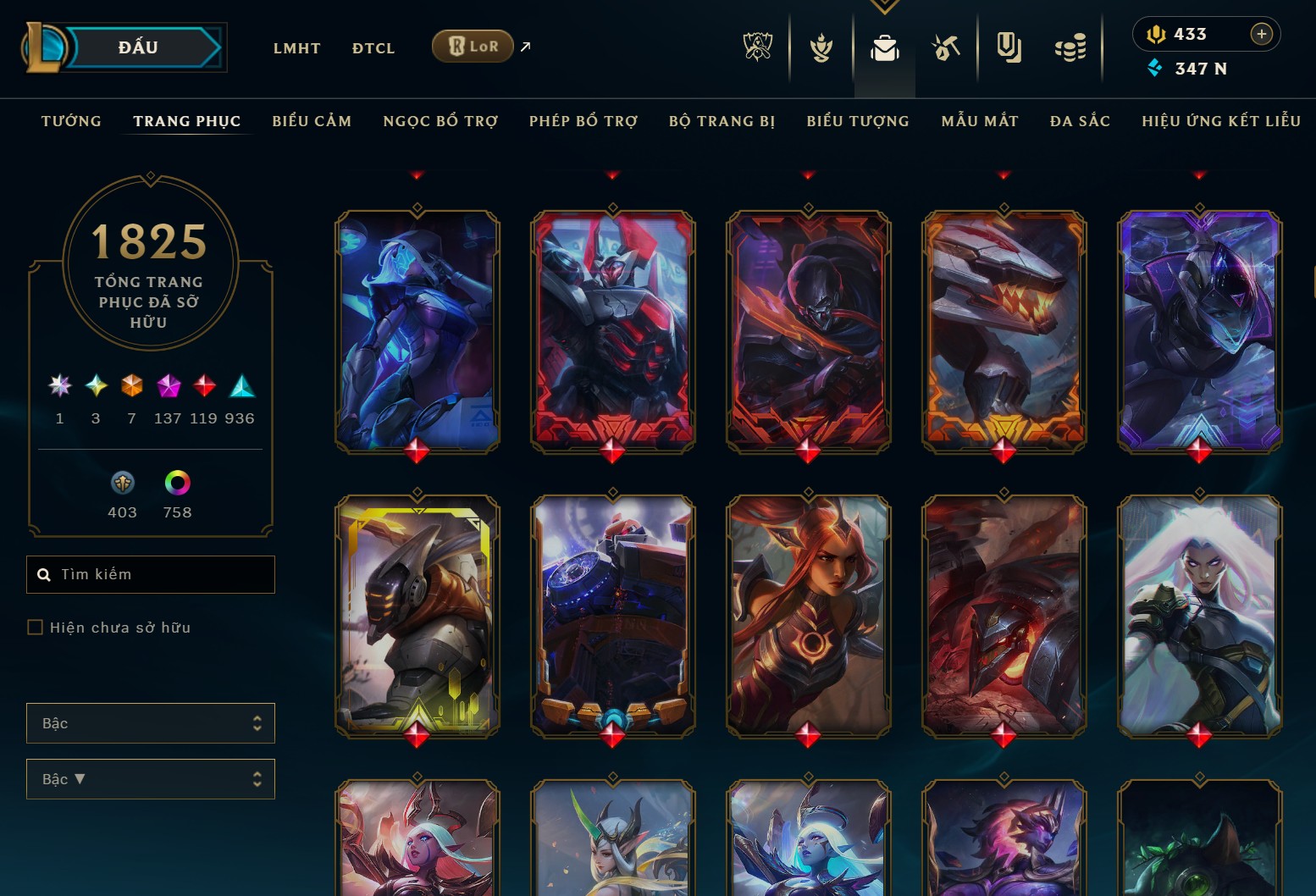 Hình ảnh chi tiết tài khoản LMHT mã số 182040 - Shop LMHT