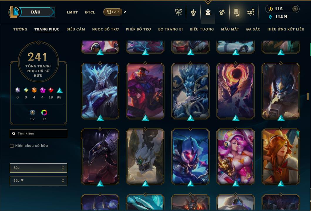 Hình ảnh chi tiết tài khoản LMHT mã số 184847 - Shop LMHT