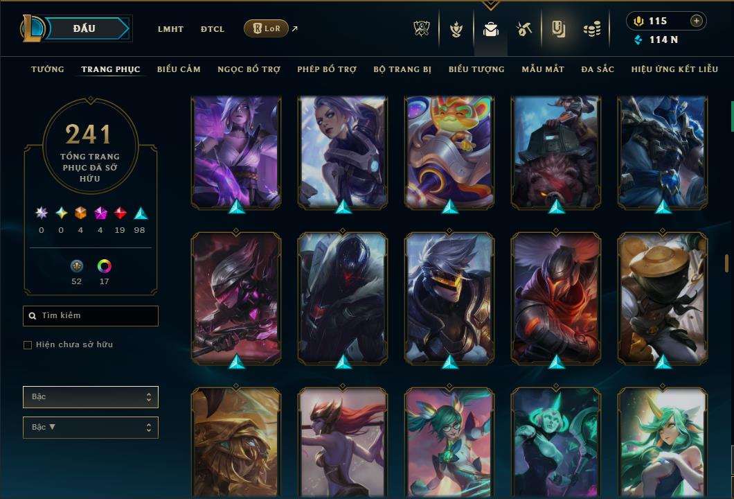 Hình ảnh chi tiết tài khoản LMHT mã số 184847 - Shop LMHT