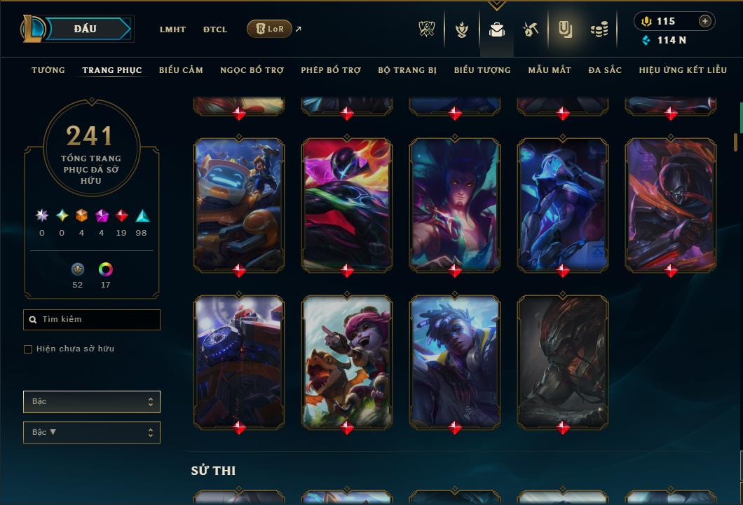 Hình ảnh chi tiết tài khoản LMHT mã số 184847 - Shop LMHT