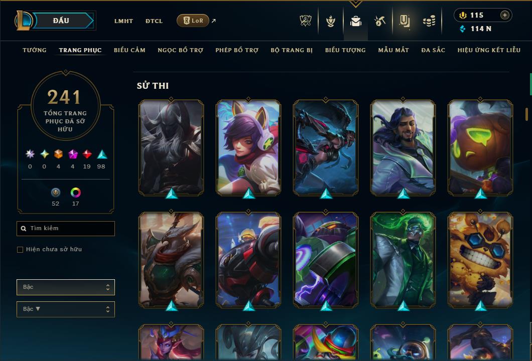 Hình ảnh chi tiết tài khoản LMHT mã số 184847 - Shop LMHT