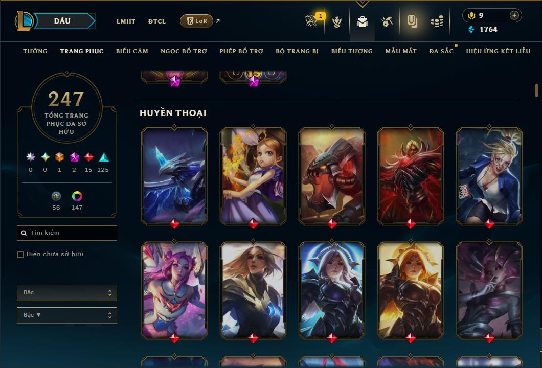 Hình ảnh chi tiết tài khoản LMHT mã số 184852 - Shop LMHT