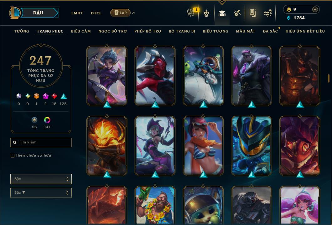 Hình ảnh chi tiết tài khoản LMHT mã số 184852 - Shop LMHT