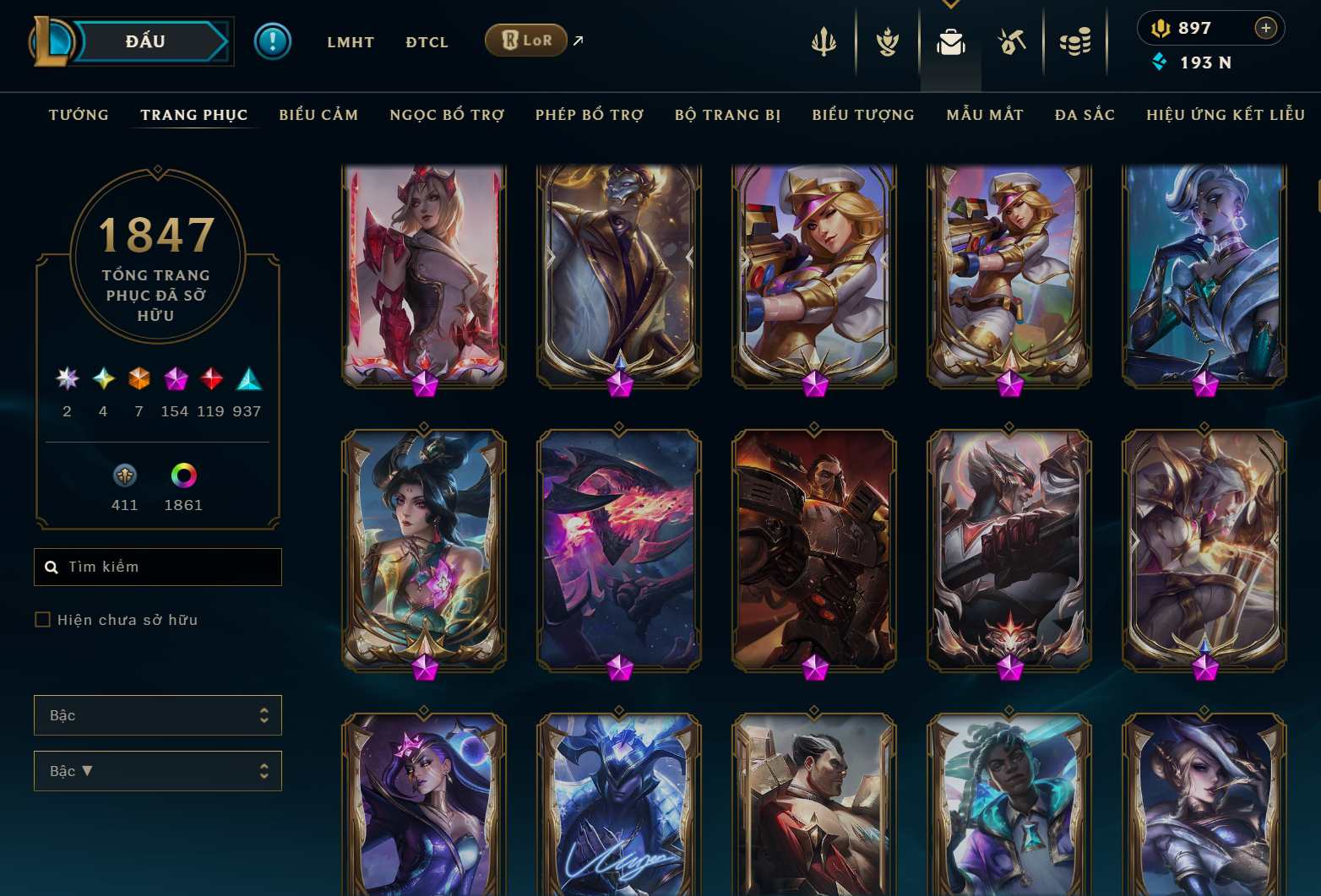 Hình ảnh chi tiết tài khoản LMHT mã số 186140 - Shop LMHT