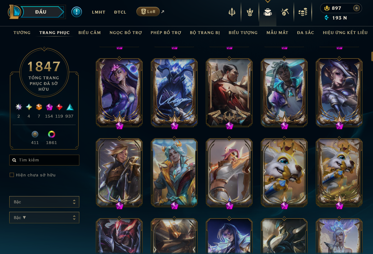 Hình ảnh chi tiết tài khoản LMHT mã số 186140 - Shop LMHT