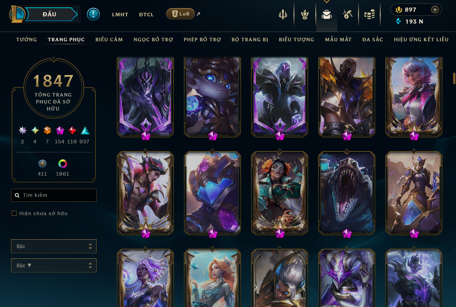 Hình ảnh chi tiết tài khoản LMHT mã số 186140 - Shop LMHT