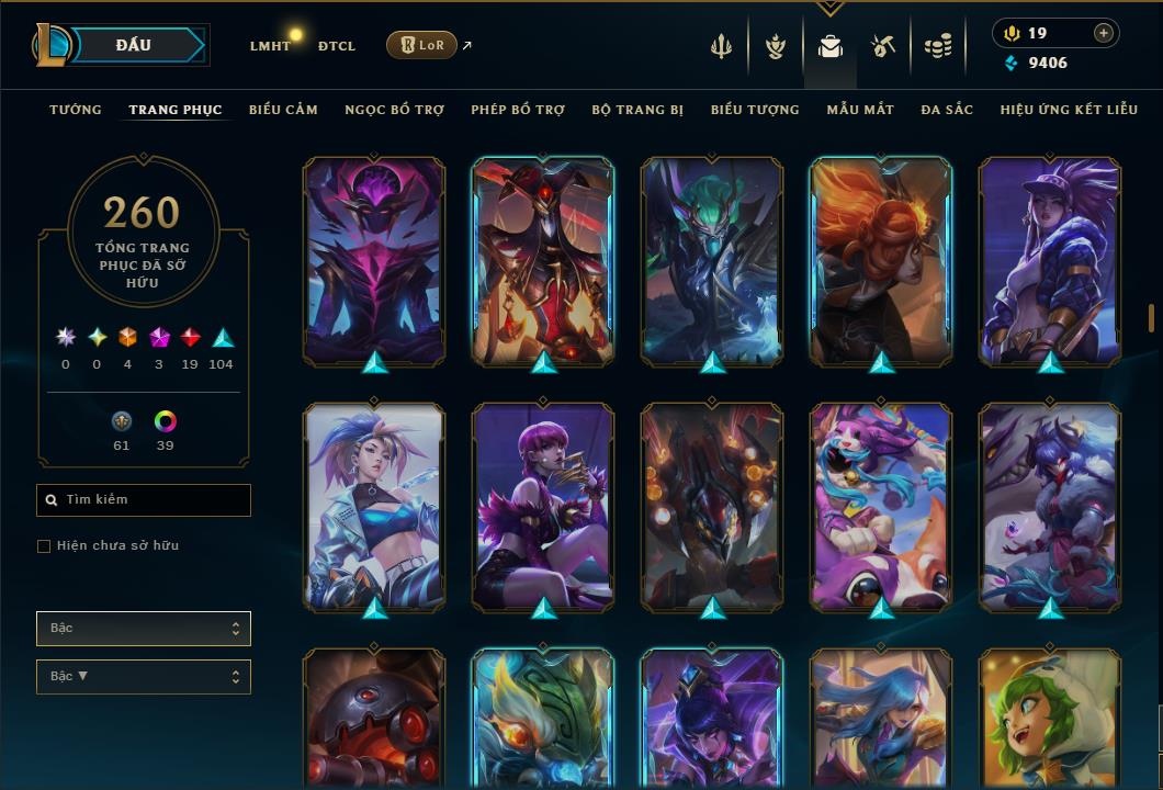 Hình ảnh chi tiết tài khoản LMHT mã số 186807 - Shop LMHT