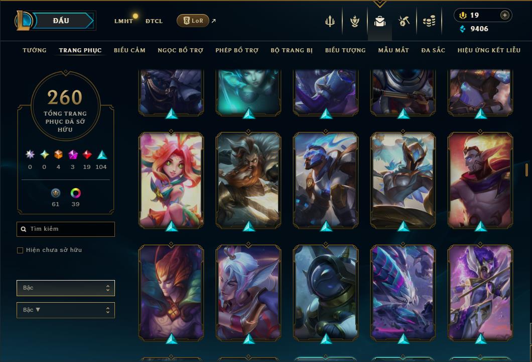 Hình ảnh chi tiết tài khoản LMHT mã số 186807 - Shop LMHT