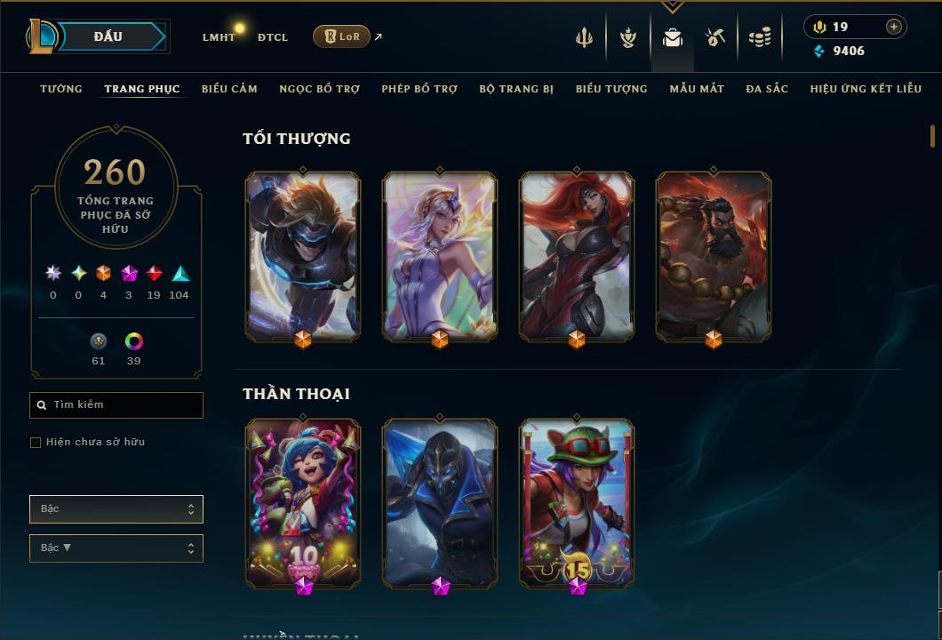 Hình ảnh chi tiết tài khoản LMHT mã số 186807 - Shop LMHT