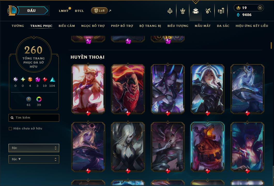 Hình ảnh chi tiết tài khoản LMHT mã số 186807 - Shop LMHT