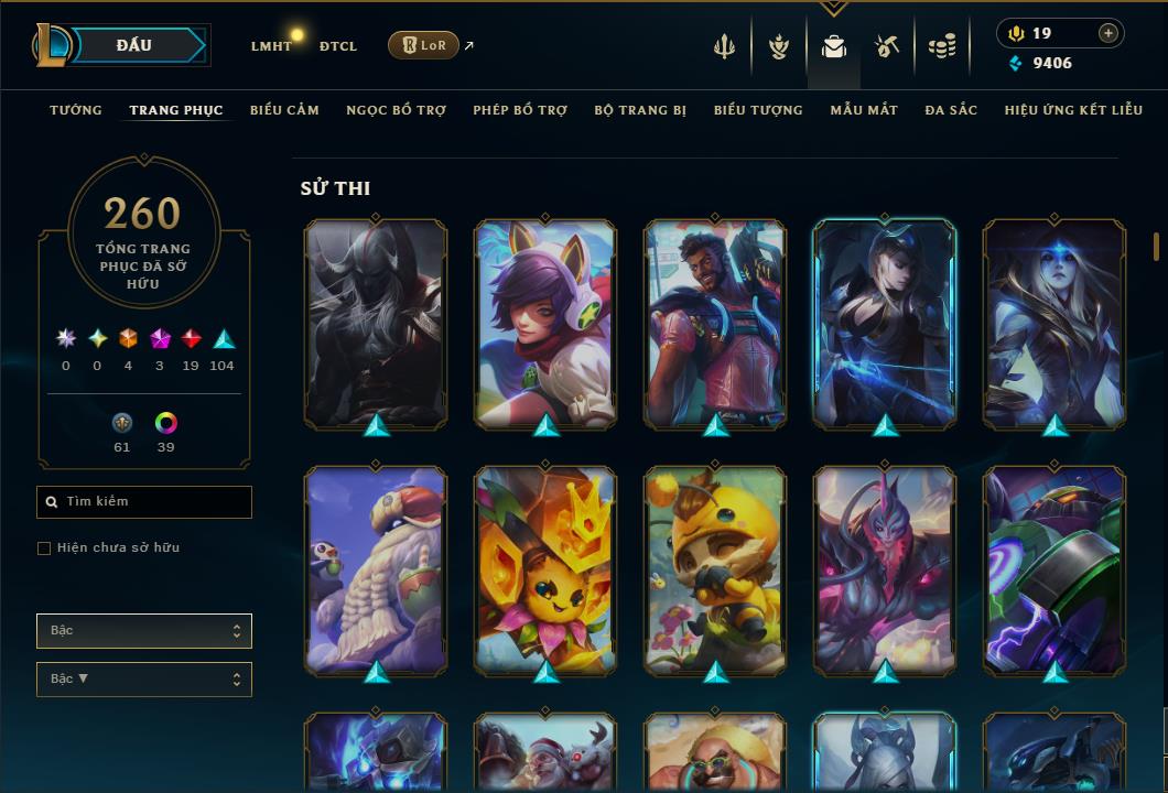 Hình ảnh chi tiết tài khoản LMHT mã số 186807 - Shop LMHT