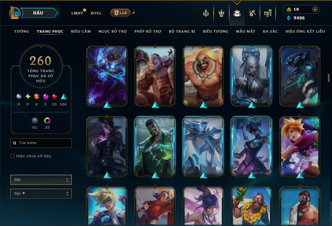 Hình ảnh chi tiết tài khoản LMHT mã số 186807 - Shop LMHT