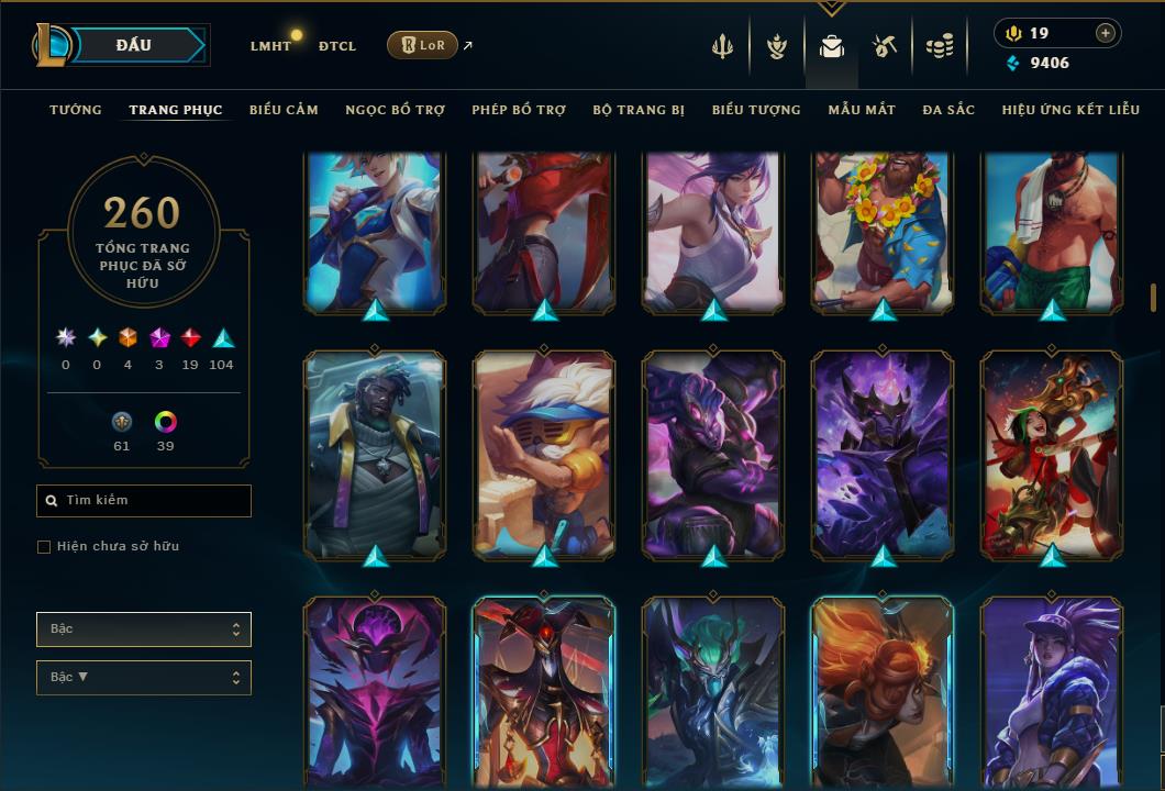 Hình ảnh chi tiết tài khoản LMHT mã số 186807 - Shop LMHT