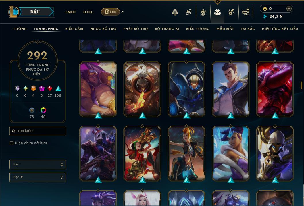 Hình ảnh chi tiết tài khoản LMHT mã số 199215 - Shop LMHT