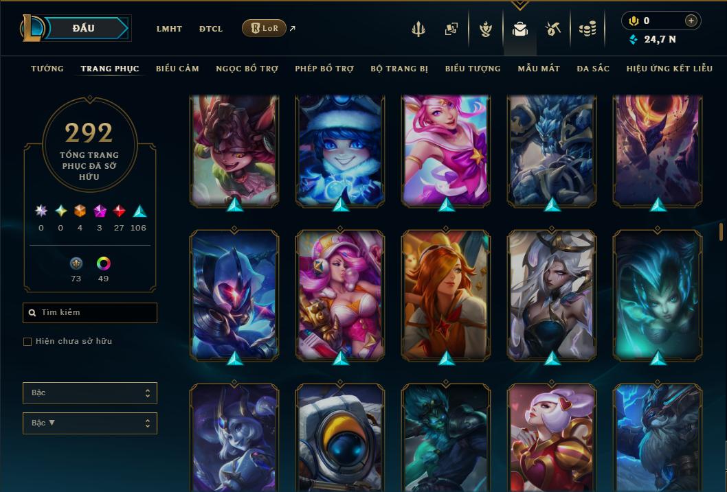 Hình ảnh chi tiết tài khoản LMHT mã số 199215 - Shop LMHT