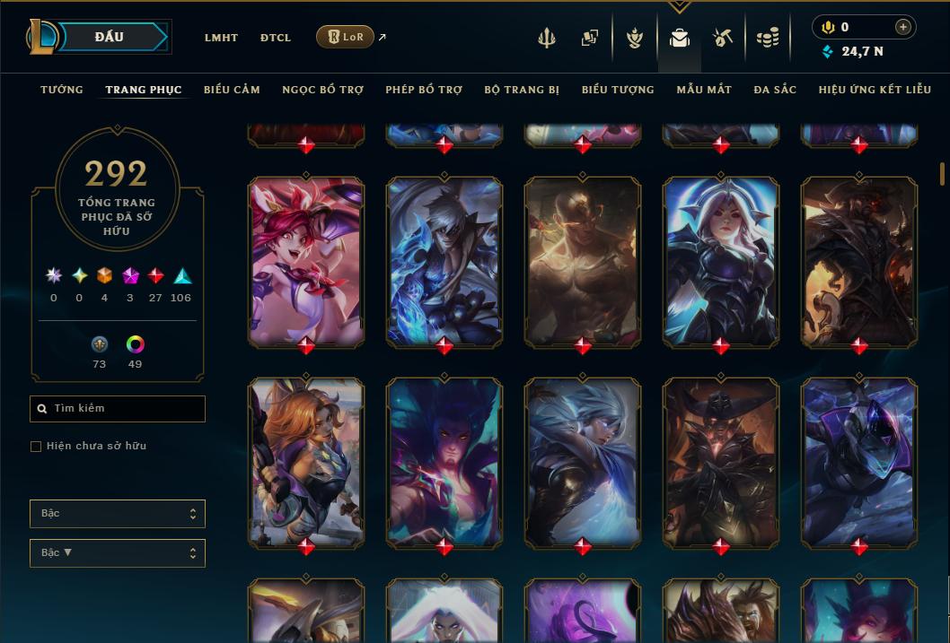 Hình ảnh chi tiết tài khoản LMHT mã số 199215 - Shop LMHT