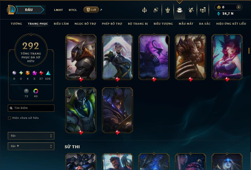 Hình ảnh chi tiết tài khoản LMHT mã số 199215 - Shop LMHT