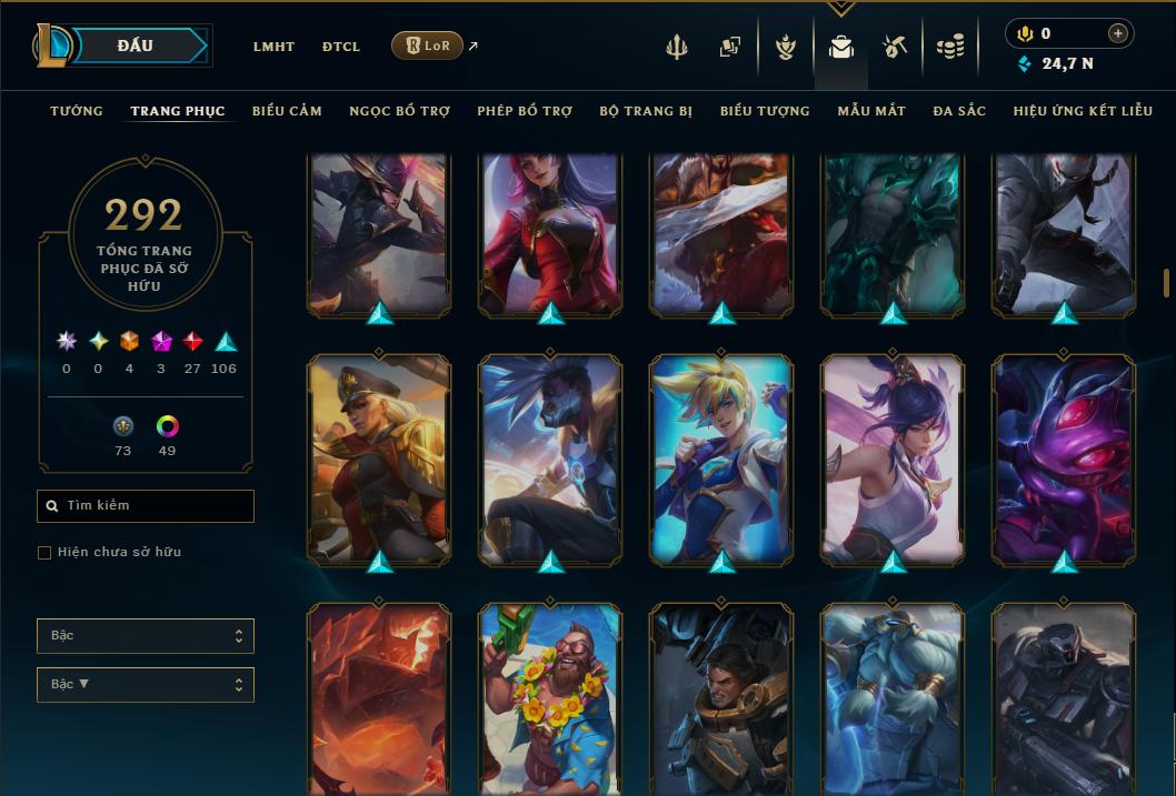 Hình ảnh chi tiết tài khoản LMHT mã số 199215 - Shop LMHT