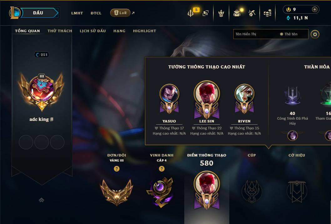 Hình ảnh chi tiết tài khoản LMHT mã số 199217 - Shop LMHT