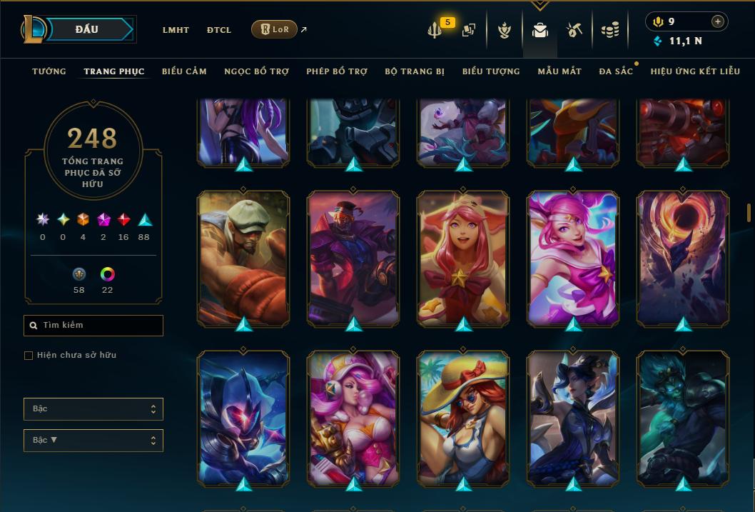 Hình ảnh chi tiết tài khoản LMHT mã số 199217 - Shop LMHT