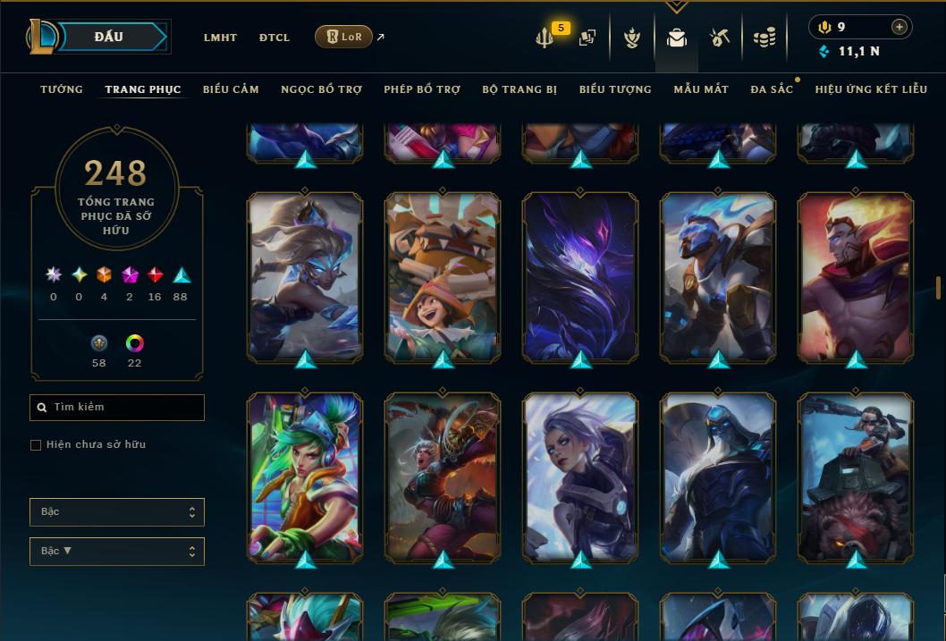 Hình ảnh chi tiết tài khoản LMHT mã số 199217 - Shop LMHT