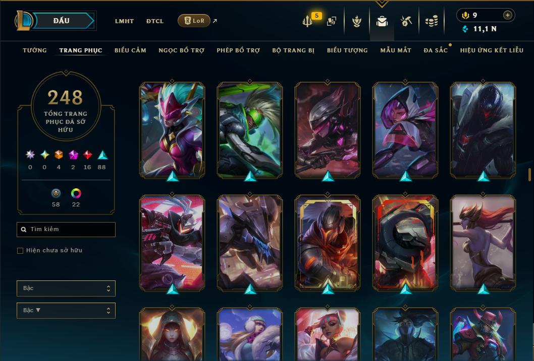 Hình ảnh chi tiết tài khoản LMHT mã số 199217 - Shop LMHT