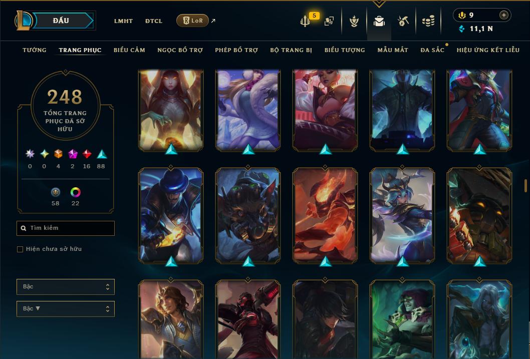 Hình ảnh chi tiết tài khoản LMHT mã số 199217 - Shop LMHT