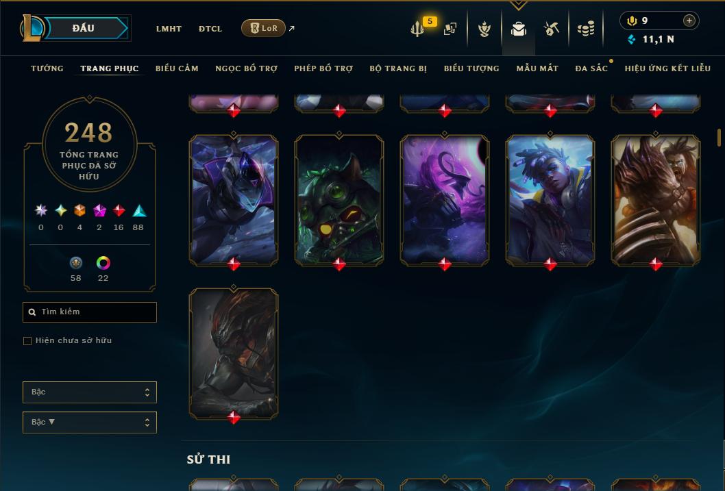 Hình ảnh chi tiết tài khoản LMHT mã số 199217 - Shop LMHT