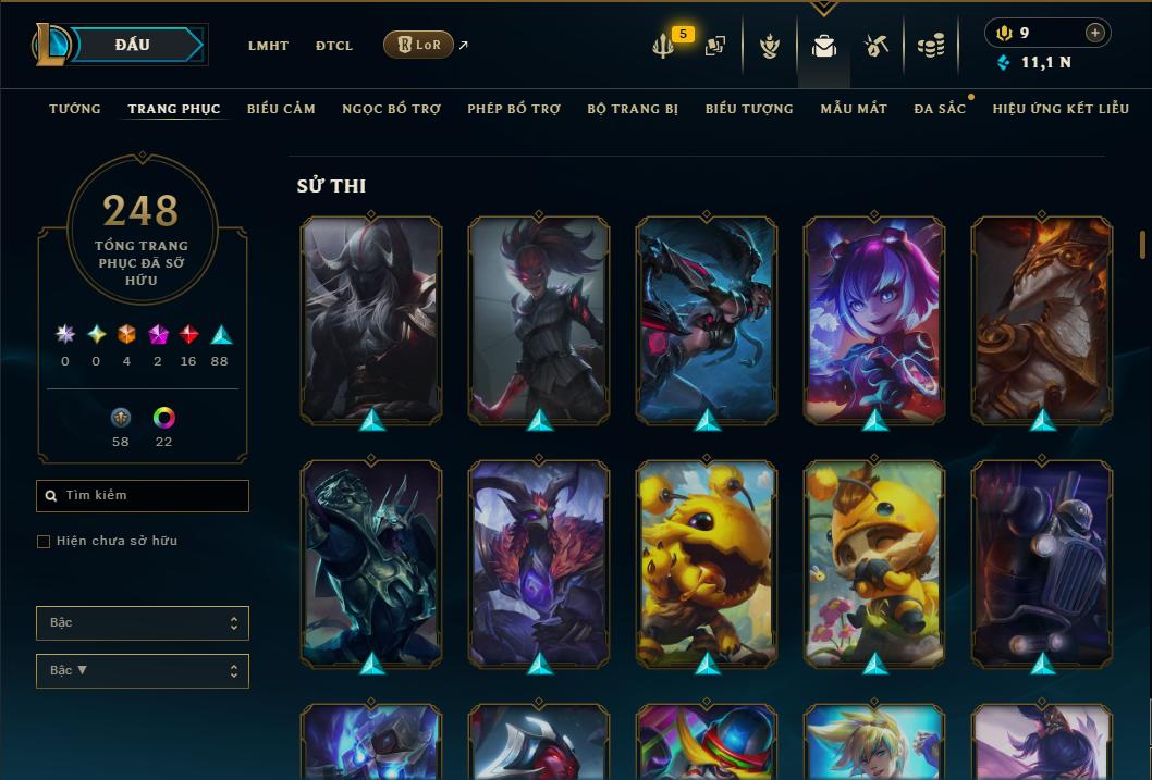 Hình ảnh chi tiết tài khoản LMHT mã số 199217 - Shop LMHT