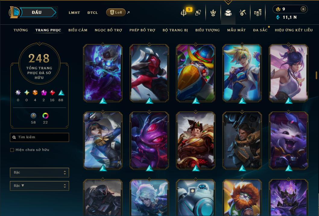 Hình ảnh chi tiết tài khoản LMHT mã số 199217 - Shop LMHT