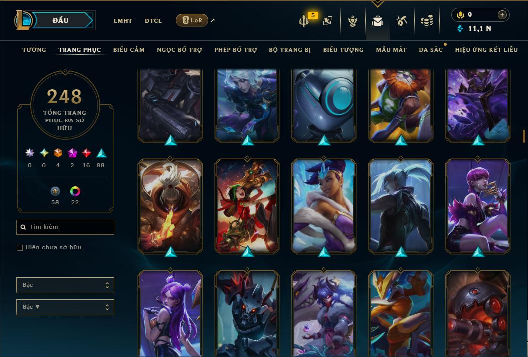 Hình ảnh chi tiết tài khoản LMHT mã số 199217 - Shop LMHT