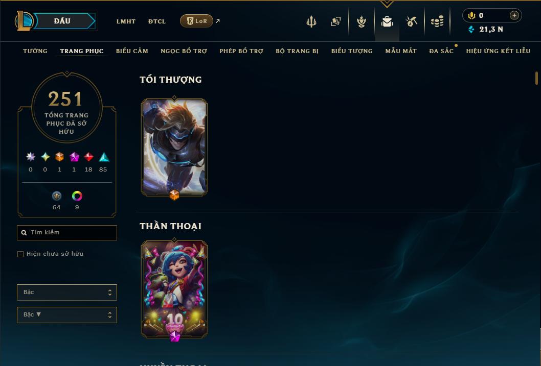 Hình ảnh chi tiết tài khoản LMHT mã số 199220 - Shop LMHT