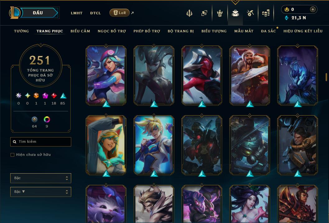 Hình ảnh chi tiết tài khoản LMHT mã số 199220 - Shop LMHT