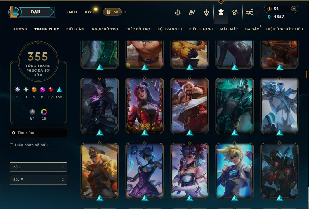 Hình ảnh chi tiết tài khoản LMHT mã số 199248 - Shop LMHT