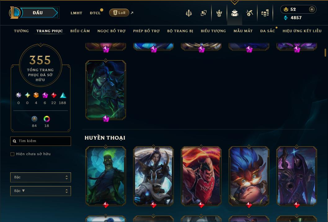 Hình ảnh chi tiết tài khoản LMHT mã số 199248 - Shop LMHT