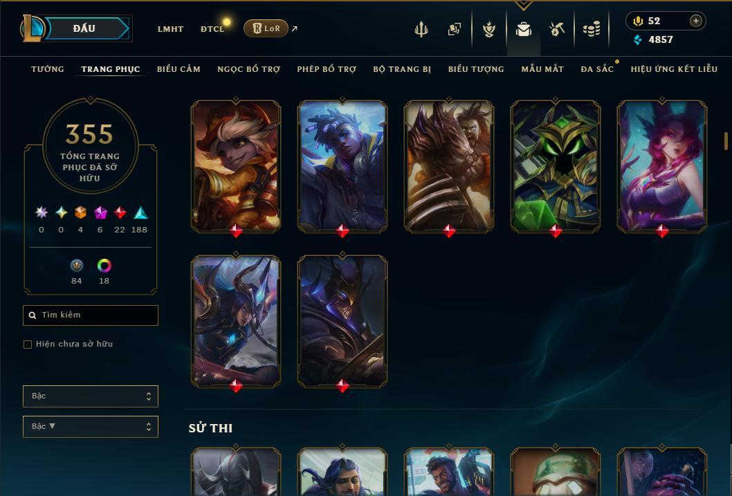 Hình ảnh chi tiết tài khoản LMHT mã số 199248 - Shop LMHT