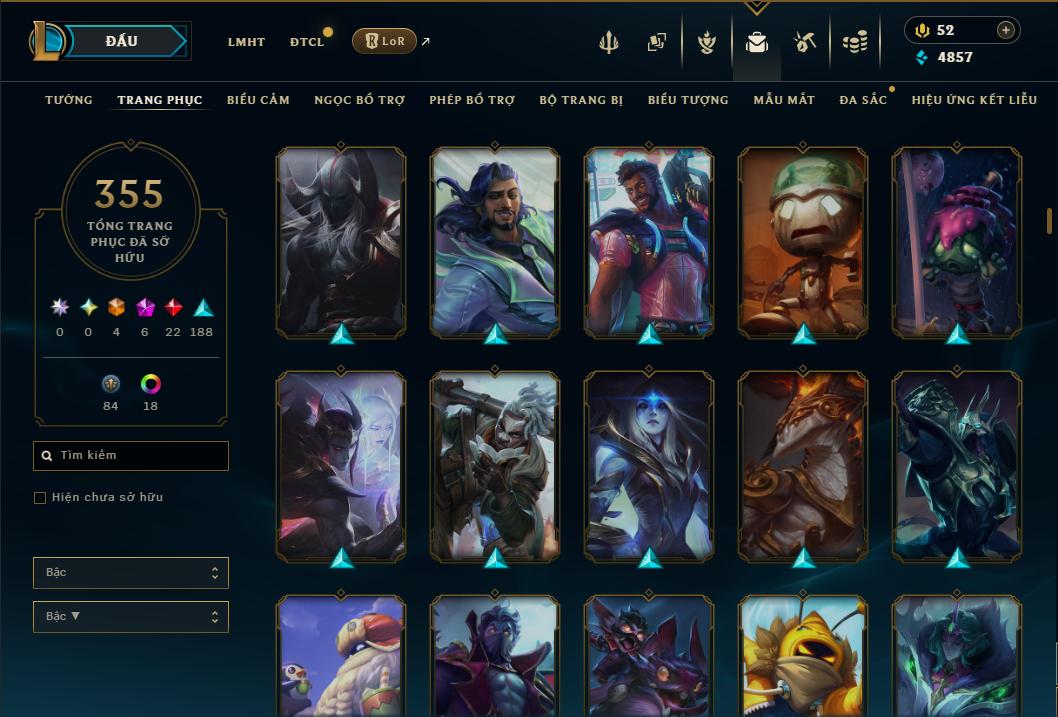 Hình ảnh chi tiết tài khoản LMHT mã số 199248 - Shop LMHT